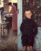 Woman & Child in an Interior